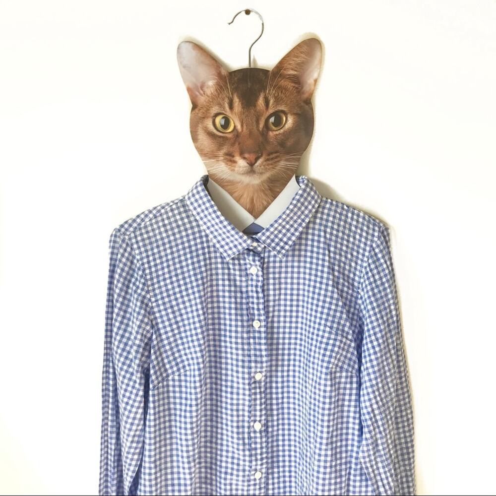 J. Crew Button-Down Checkered Top Size Small